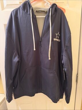 Dunbrooke Men's Navy Blue Cowboys Performance Zip Hoodie